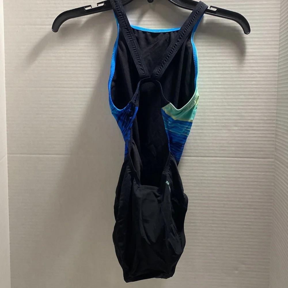 Adidas Swimsuit, size 24 (US), Blue/Black - Picture 2 of 6